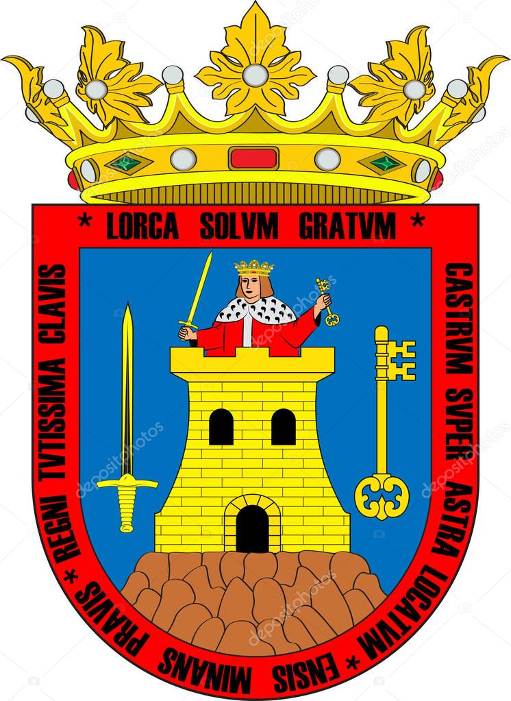 Coat of arms of Lorca in Region of Murcia in Spain