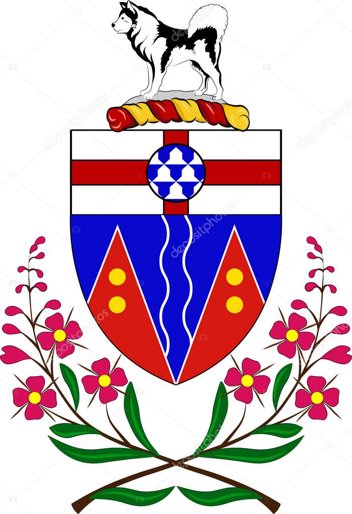 Coat of arms of Yukon in Canada