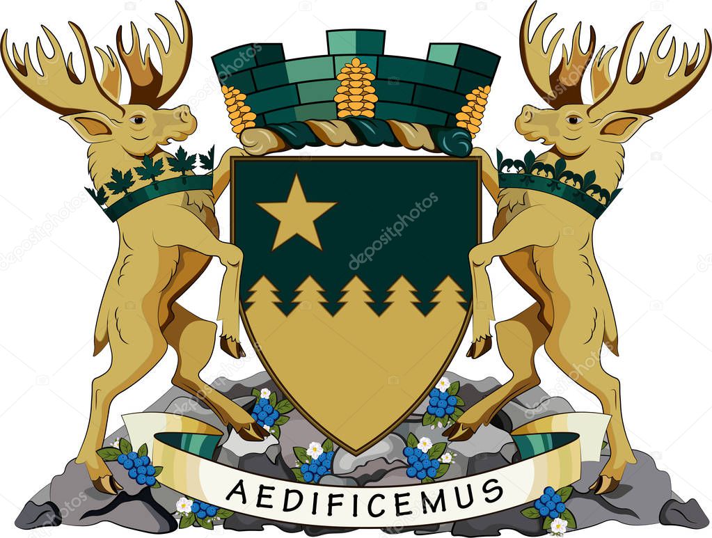 Coat of arms of Greater Sudbury in Canada