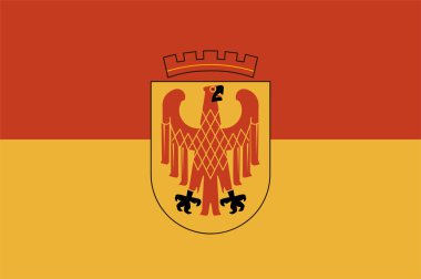 Flag of Potsdam is the capital city in Brandenburg, Germany. Vector illustration from the 