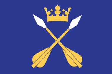 Flag of Dalarna is a historical province in central Sweden clipart