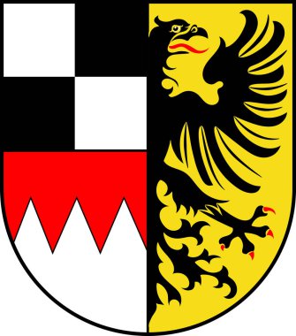 Coat of arms of Middle Franconia in Bavaria, Germany clipart