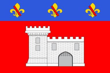 Rhone içinde Villefranche-sur-Saone bayrağı Centr bir bölümü olduğunu