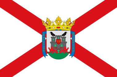 Bask Ülkesi Ispanya 'da Vitoria-Gasteiz bayrağı