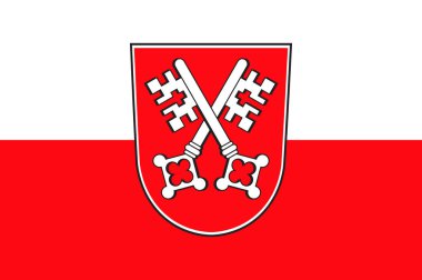 Bavaria, Almanya noktasındaki Regensburg bayrağı