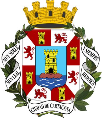 İspanya'nın Murcia bölgesinde Cartagena arması
