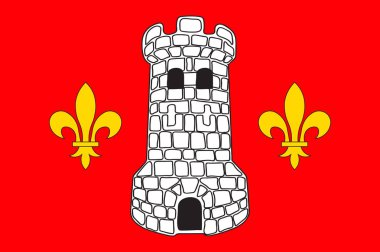 Büyük EST Vosges içinde Epinal bayrağı bir Fransız idari