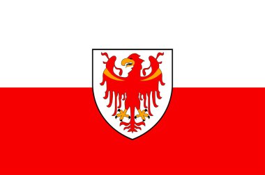 Flag of South Tyrol of Trentino-Alto Adige, Italy clipart