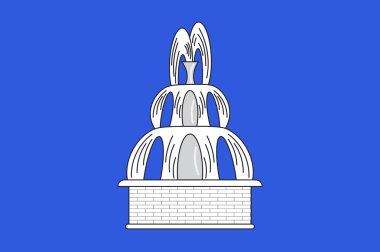 Fontenay-Le-Comte bayrağı Pays de la Loire içinde Vendee bir reg olduğunu