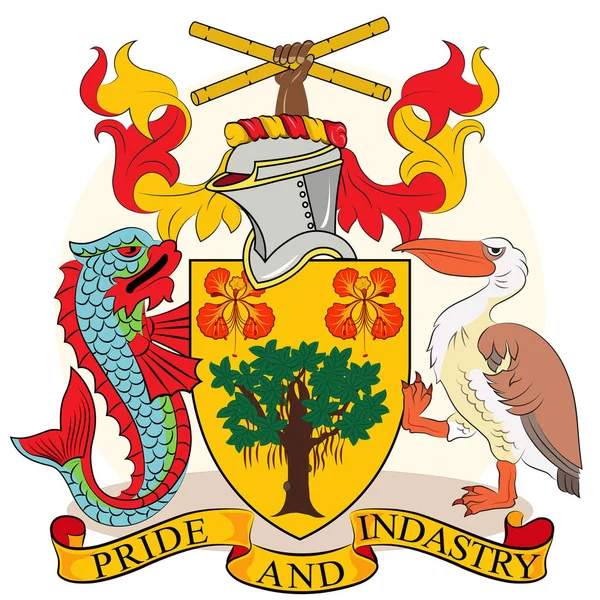 Escudo de armas de Barbados — Archivo Imágenes Vectoriales