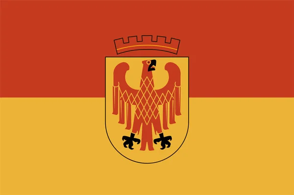 Flag Potsdam Capital City Brandenburg Germany Vector Illustration Heraldry World — Stock Vector