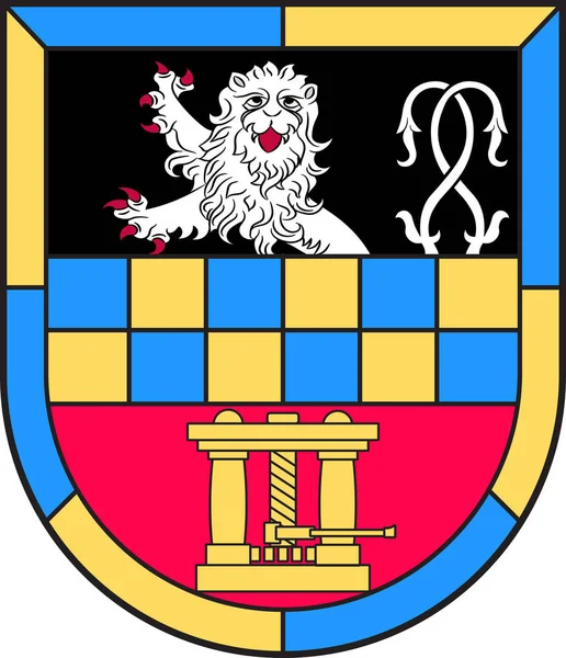ラインラント・パルのバート・デュエルクハイムのランゲンロンスハイムの紋章 — ストックベクタ