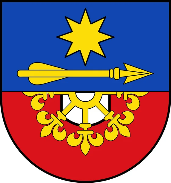Bandera de Huenxe en Renania del Norte-Westfalia, Alemania — Vector de stock