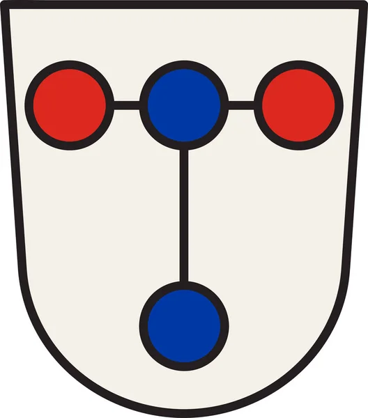 Coat of arms of Troisdorf in North Rhine-Westphalia, Germany — Stock Vector