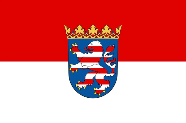 Bandeira de Hesse, Alemanha —  Vetores de Stock