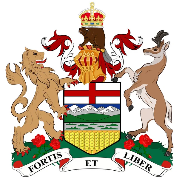 Герб провінції Альберта в Канаді — стоковий вектор