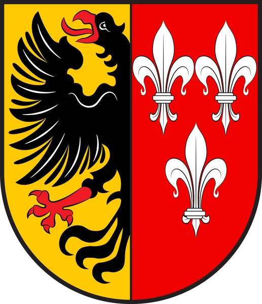 Dernau címere Rhineland-Palatinate, Németország — Stock Vector