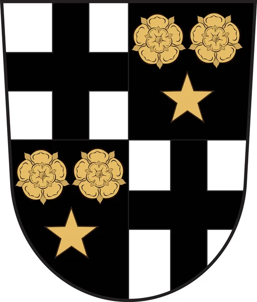 ドイツ語ザールランドのメルツィヒ・ワダーンのベッキンゲンの紋章 — ストックベクタ