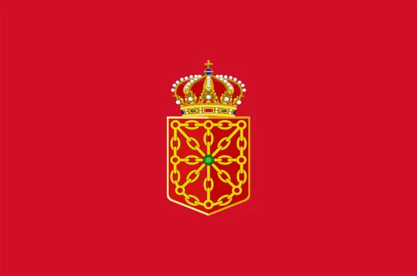 Bandiera della Navarra in Spagna — Vettoriale Stock