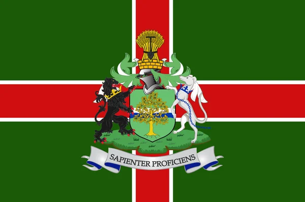 Vlag van Nottinghamshire in Engeland — Stockvector