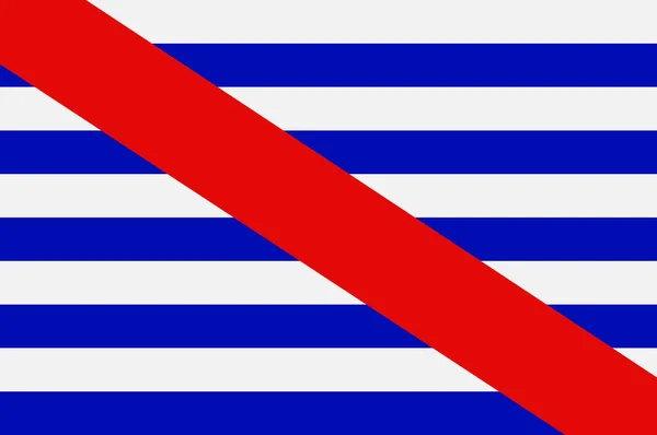 Bandeira de Parthenay em Deux-Sevres de Nouvelle-Aquitaine é o la —  Vetores de Stock