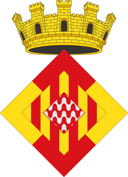 Brasão de armas de Girona é uma província de Espanha —  Vetores de Stock