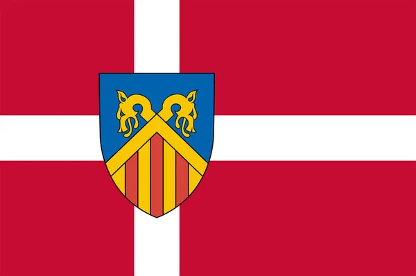 Bandiera della Zelanda Occidentale in Zelanda Regione Danimarca — Vettoriale Stock