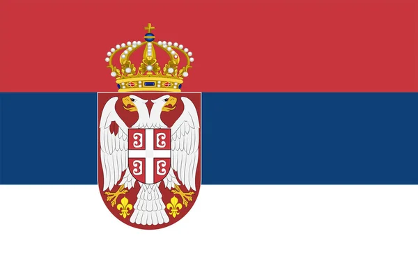 Flagge Serbiens — Stockvektor
