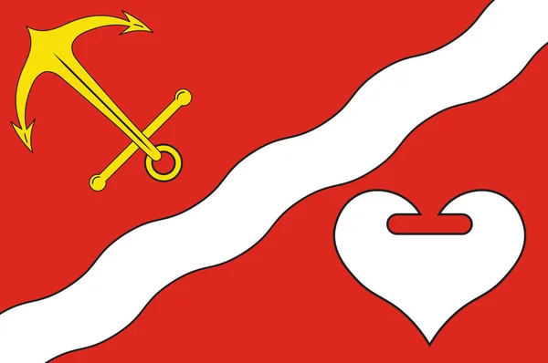 Bandeira de Lotte in North Rhine-Westphalia, Alemanha —  Vetores de Stock