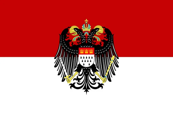 Bandera de Colonia en Renania del Norte-Westfalia, Alemania — Vector de stock