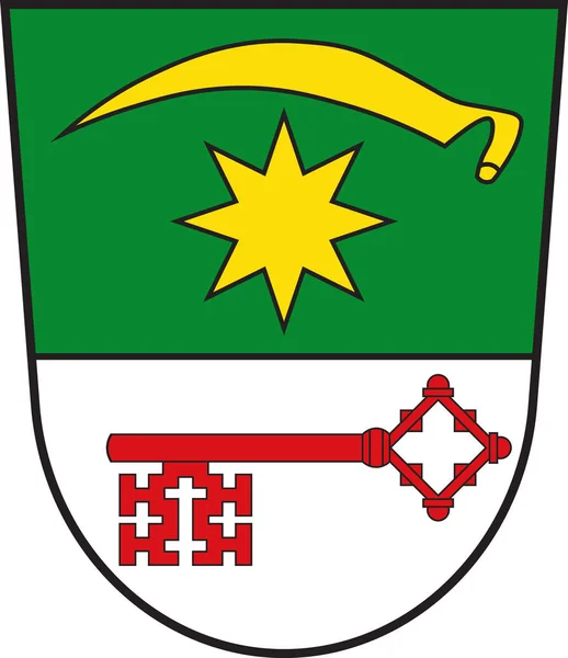 Escudo de Bad Sassendorf en Renania del Norte-Westfalia, Alemania — Vector de stock