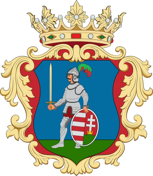 ハンガリーのノグラード郡の紋章 — ストックベクタ