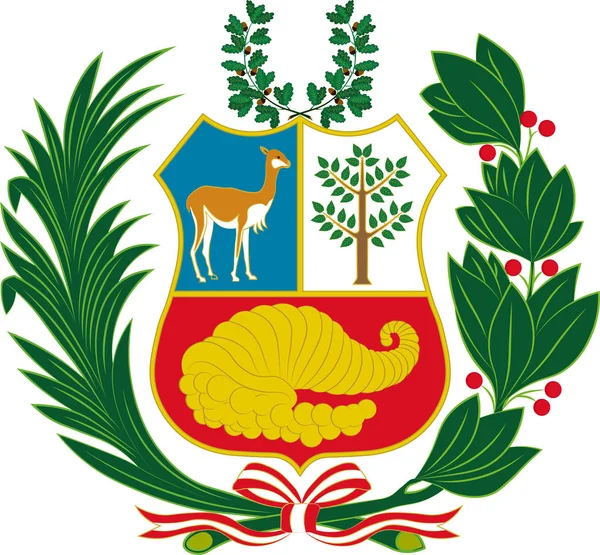 Wappen von Peru — Stockvektor