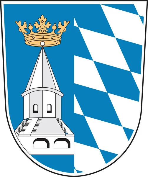 Fahne von Oberbayern in Bayern, Deutschland — Stockvektor