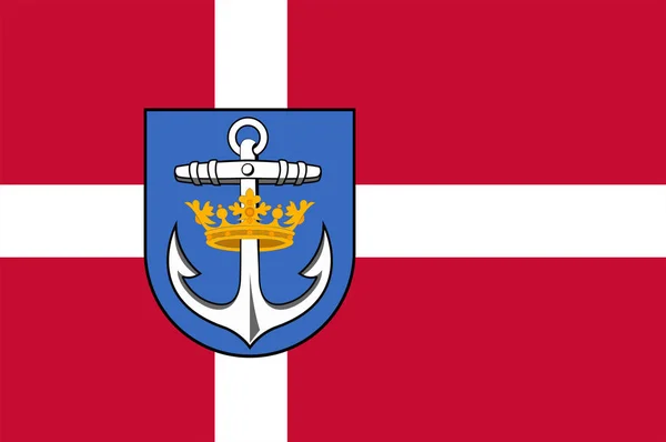 Vlag van Frederikshavn Denemarken regio Noord-Jutland — Stockvector