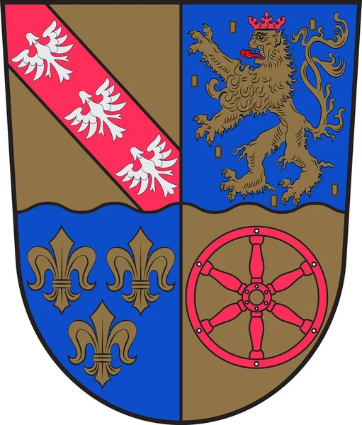 Wappen von ueberherrn in saarlouis im saarland in deutschland — Stockvektor