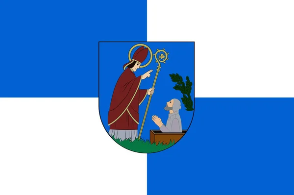 Flagge von Telsiai im Kreis Telsiai in Litauen — Stockvektor