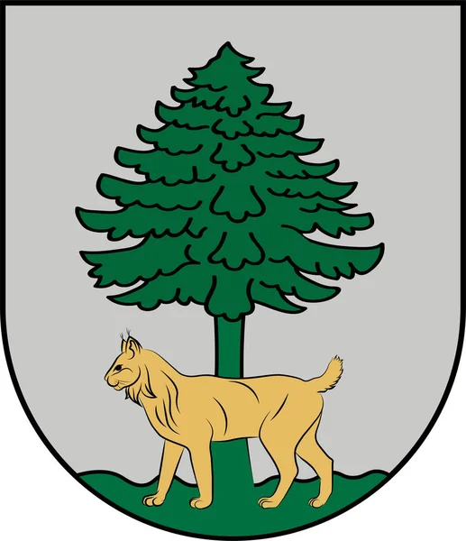 Escudo de Jekabpils en Selonia, Letonia — Archivo Imágenes Vectoriales