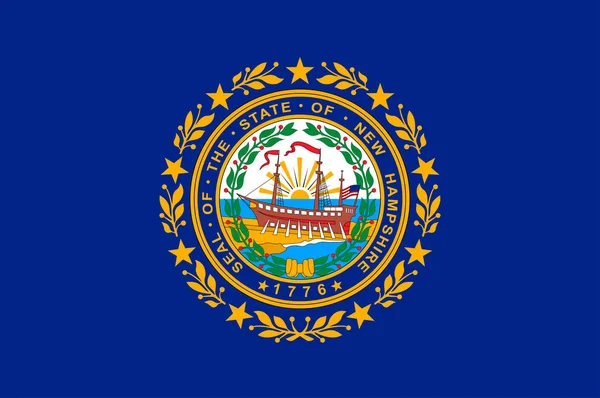 Bandiera del New Hampshire, USA — Vettoriale Stock