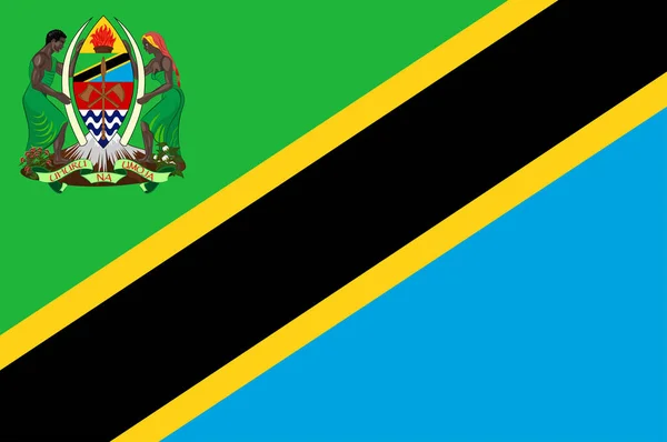 Tanzanya Birleşik Cumhuriyeti bayrağı — Stok Vektör