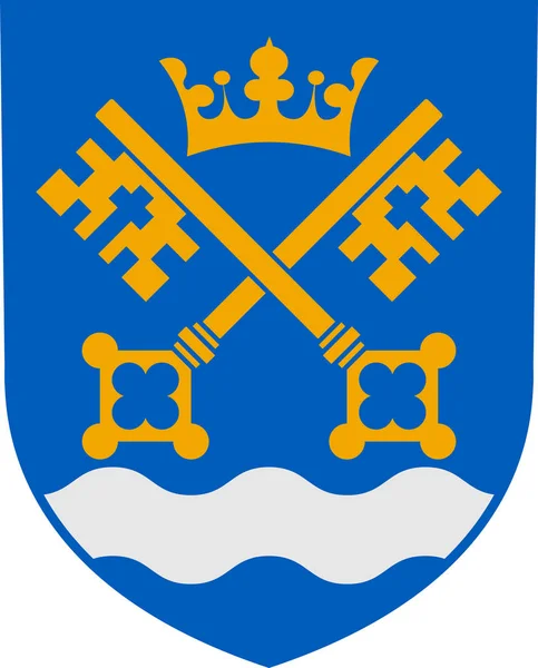 Escudo de armas de Nestved es un municipio de Zelanda Región de D — Archivo Imágenes Vectoriales