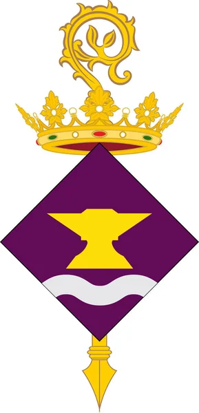 Wappen von sant adria de besos in barcelona von spanien — Stockvektor