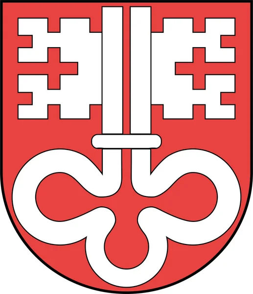 Brasão de armas do Cantão de Nidwalden na Suíça — Vetor de Stock
