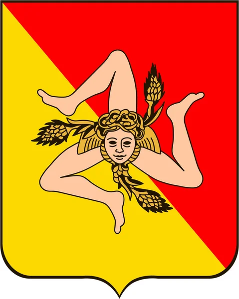 Szicília címere, Olaszország — Stock Vector
