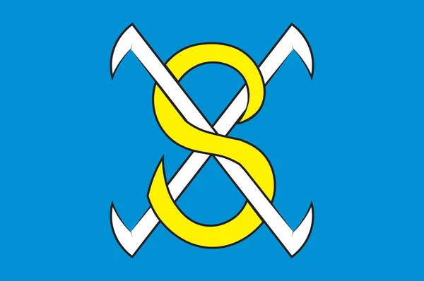 Sangerhausens flagga i Sachsen-Anhalt i Tyskland — Stock vektor