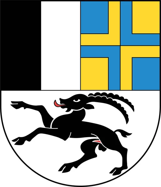 Vapensköld av republik och Canton av Graubünden in Switzerlan — Stock vektor