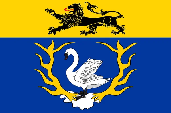 Bandeira de Aachen in North Rhine-Westphalia, Alemania —  Vetores de Stock