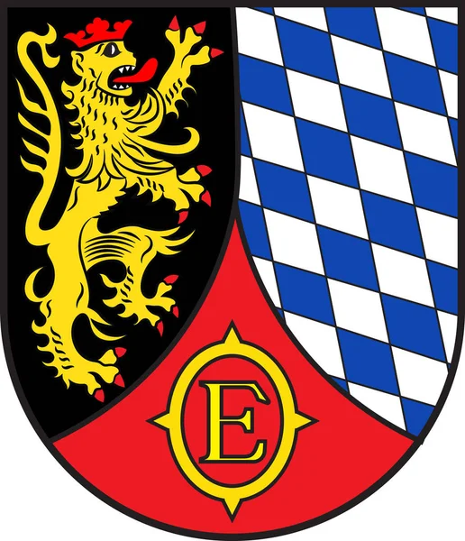 Escudo de Edenkoben en Suedliche Weinstrasse de Renania - — Vector de stock
