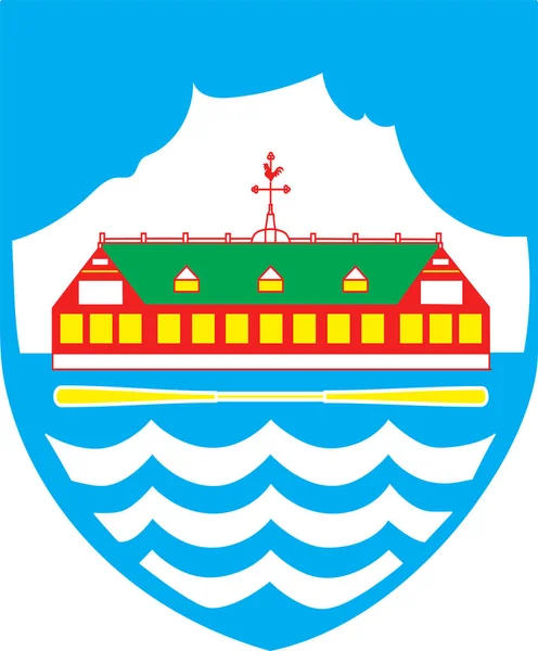 Escudo de armas de Nuuk es la capital de Groenlandia en Dinamarca — Vector de stock