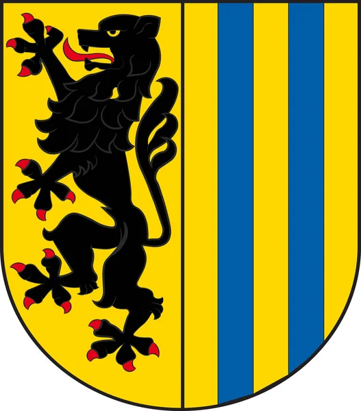 Escudo de armas de Leipzig en Sajonia en Alemania — Vector de stock